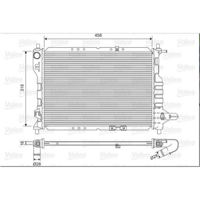 Radiador Pontiac Matiz 2004-2010 L4 1.0L DPI: DW002