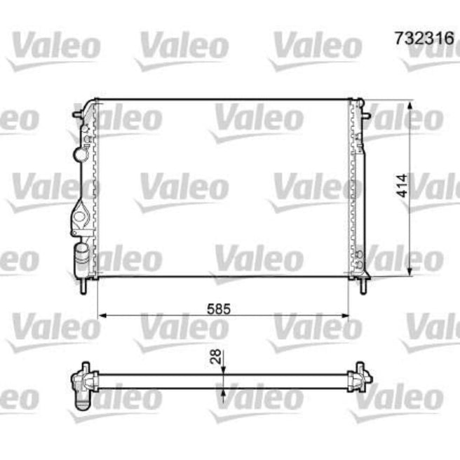 Radiador para Renault Scenic 2001-2003 L4 2.0L DPI/OEM: 7700425842