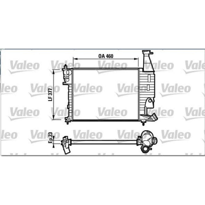 Radiador para Peugeot Partner 2003-2008 L4 1.6L
