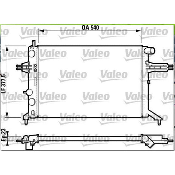Radiador Chevrolet Zafira 2002-2003 L4 1.8L