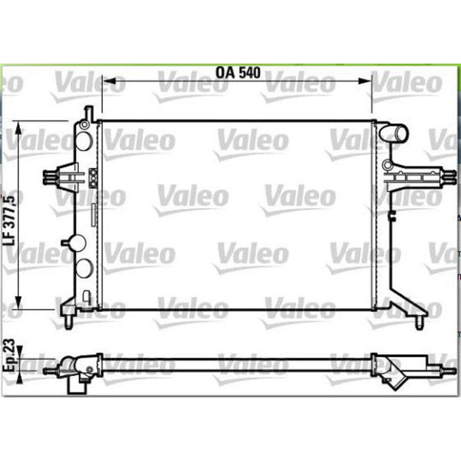 Radiador para Chevrolet Zafira 2002-2003 L4 1.8L