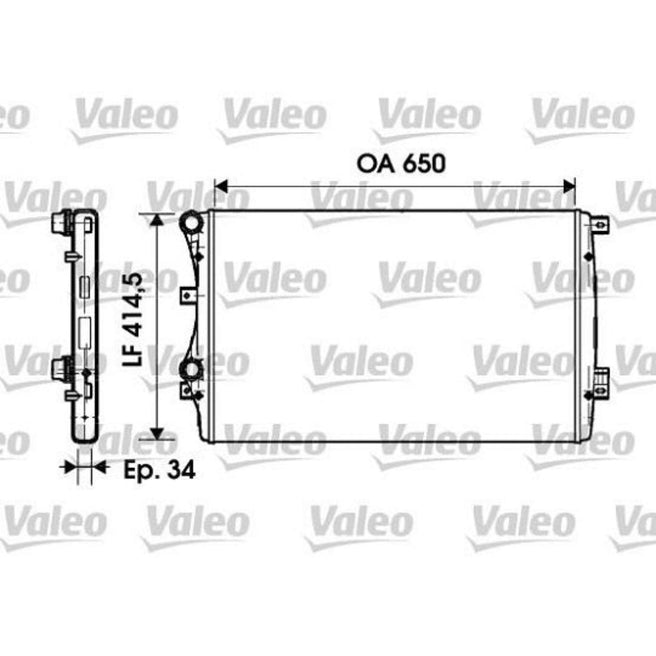 Radiador para Volkswagen Golf 2013-2016 L4 1.4L W/O Coolant Regulator