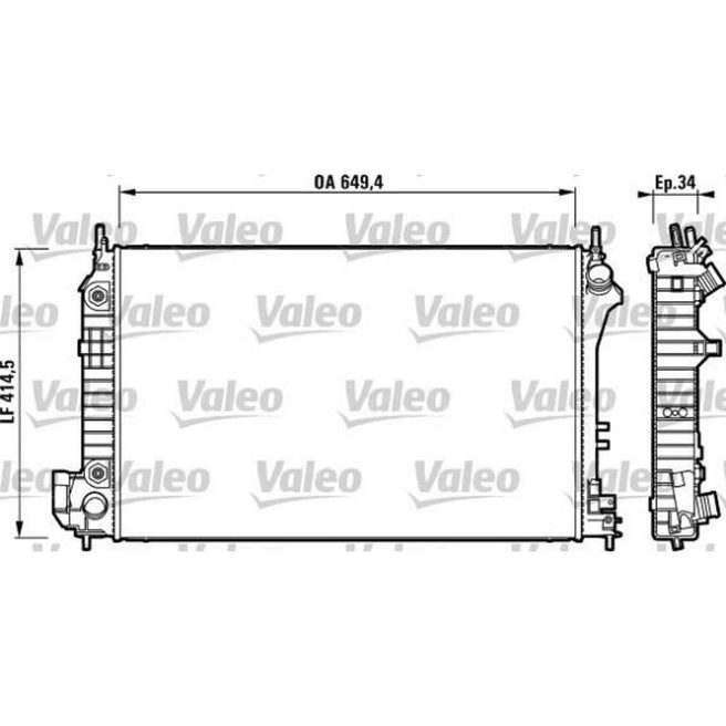 Radiador para Saab 9-3 2003-2008 L4 2.0L DPI: 2810