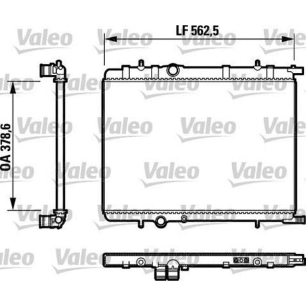 Radiador Peugeot 307 2003-2005 L4 2.0L Matching Quality