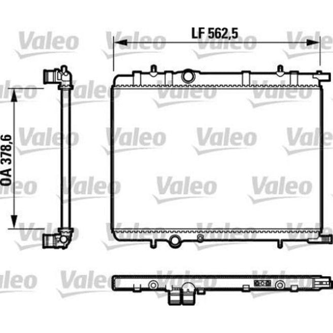 Radiador Peugeot 307 2003-2005 L4 2.0L Matching Quality