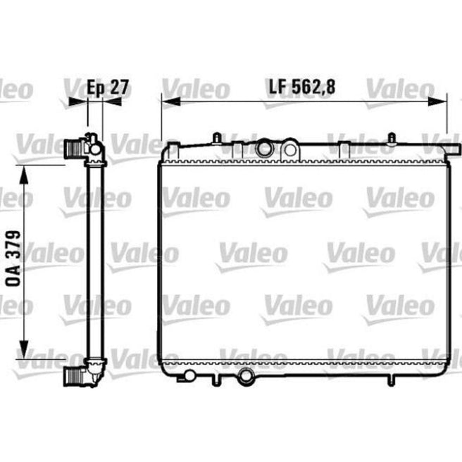 Radiador para Peugeot 206 2003-2008 L4 1.6L without coolant regulator