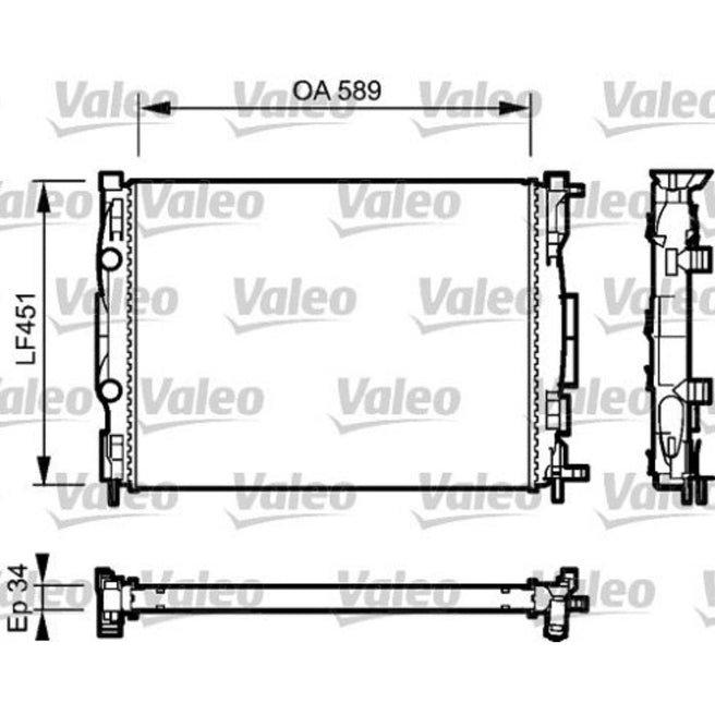 Radiador para Renault Scenic 2003-2004 L4 2.0L DPI/OEM: 58329NRF