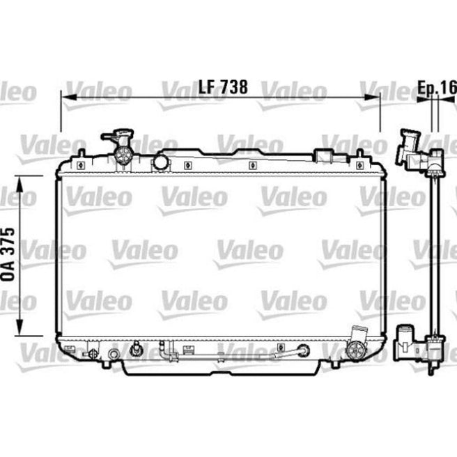 Radiador para Toyota RAV4 2004-2005 L4 2.4L DPI: 2403