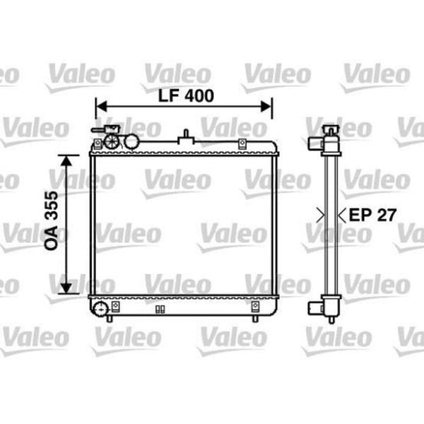 Radiador Dodge Atos 2001-2004 L4 1.0L