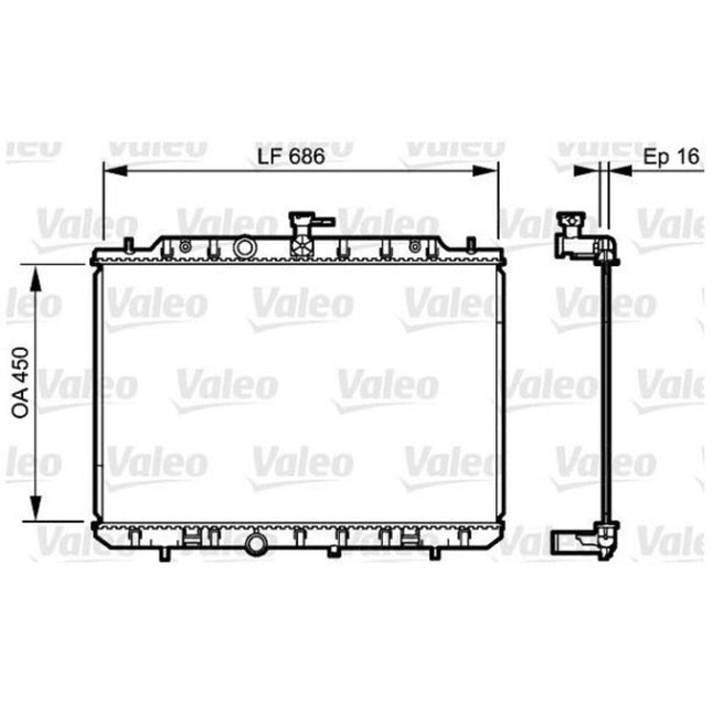 Radiador para Nissan X-Trail 2008-2014 L4 2.5L DPI/OEM: 21400-JG300