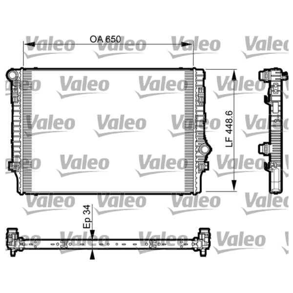 Radiador Volkswagen Jetta 2020-2024 L4 2.0L DPI: 13529 735548_03