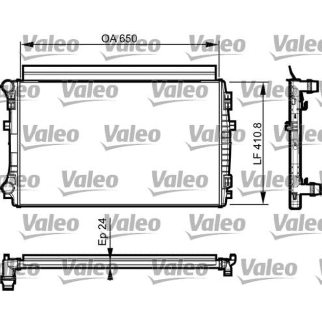 Radiador para Audi A3 2013-2016 L4 1.4L