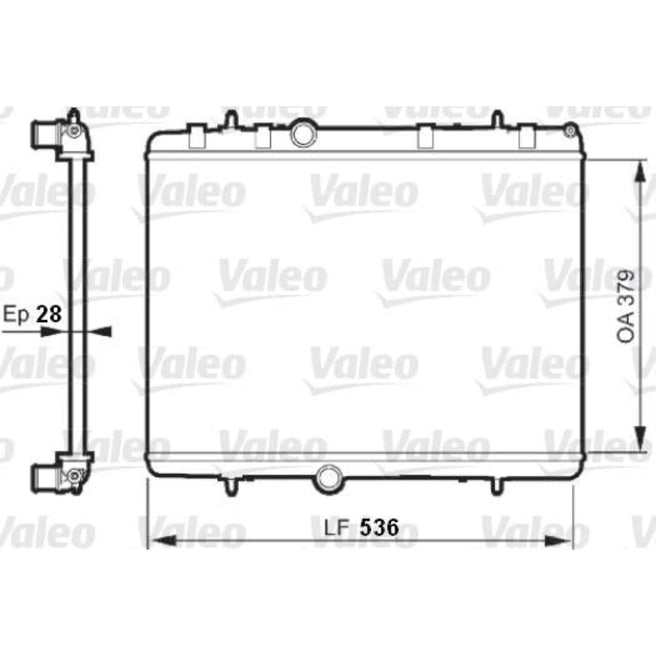 Radiador para Peugeot 206 2001-2008 L4 1.4L