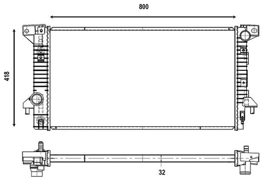 Radiador Ford Expedition 2007-2009 V8 5.4L w/ TOW DPI: 13045