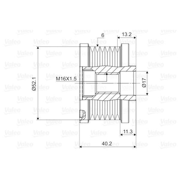 Polea Decopladora Alternador Renault Kangoo Express 2004-2018 L4 1.6L
