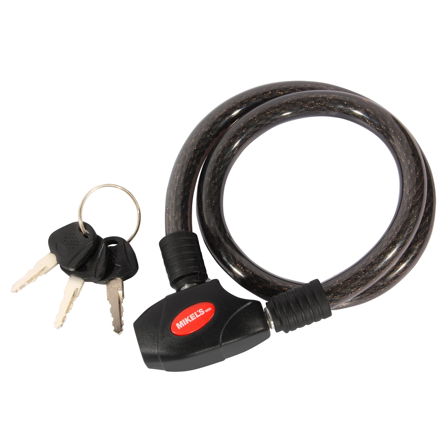 Cable candado flexible, 2 llaves planas (80 cms)