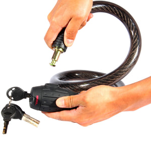Cable candado flexible con llaves (1 mt)