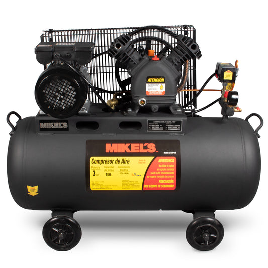 COMPRESOR DE AIRE CON BANDA 3HP 100 LITROS