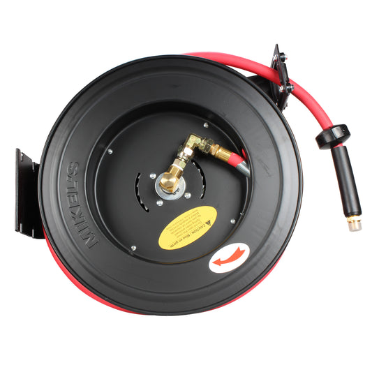 Carrete de acero con manguera, 1/4” sistema retractil (15 mts)