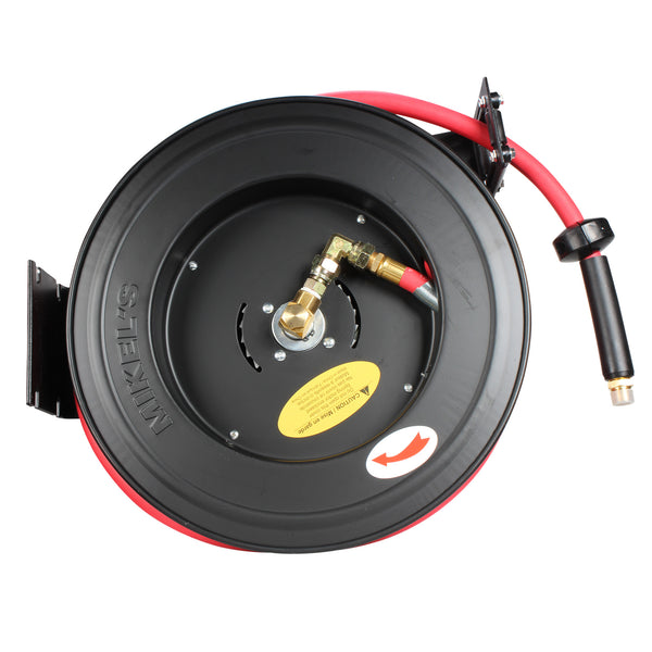 Carrete de acero con manguera, 1/4” sistema retractil (15 mts)