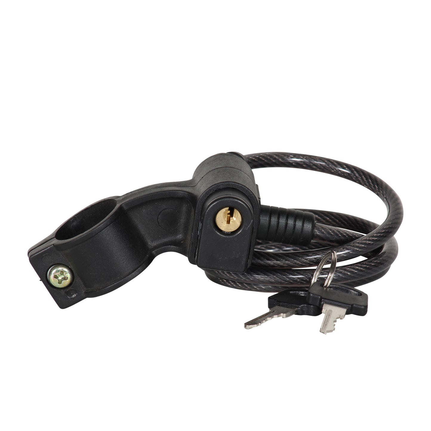 Cable candado en espiral con llaves (80 cms)