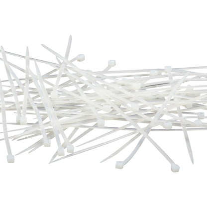 Cinchos de plastico 2.5x190 mm, 100 pzas,  Blanco