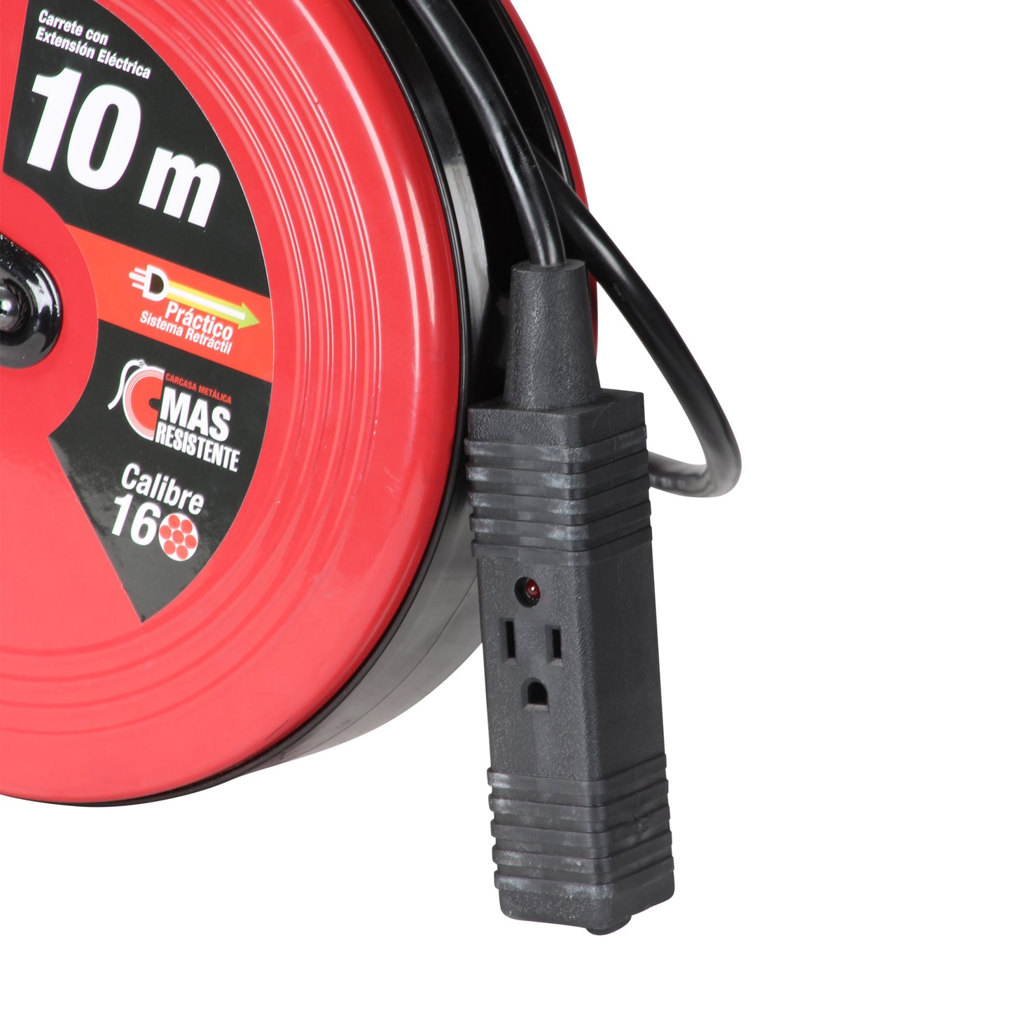 Carrete con extension electrica (10 mts)