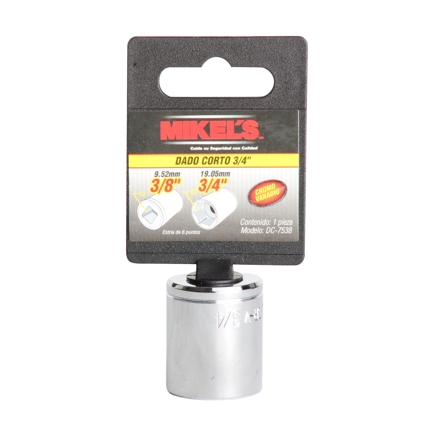Dado corto 3/8” Estandar 3/4”