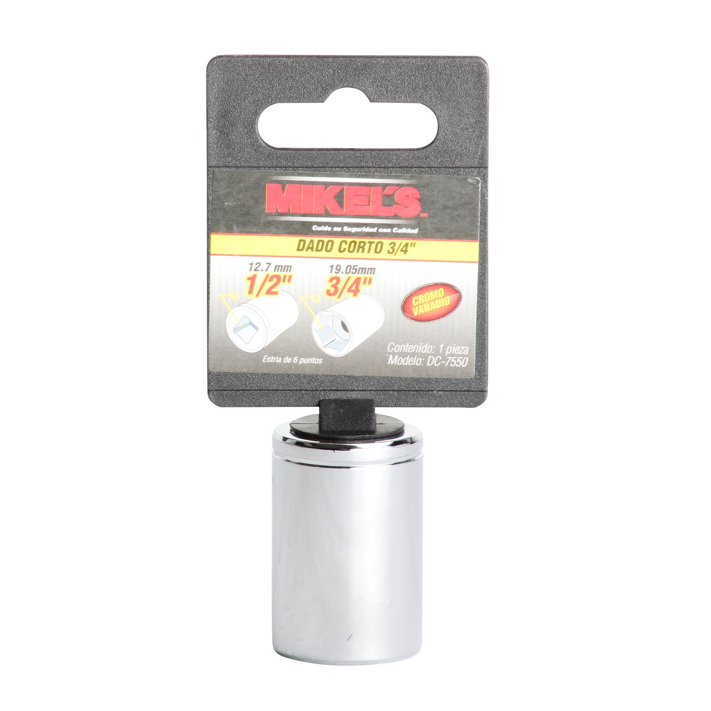 Dado corto 1/2” Estandar 3/4”