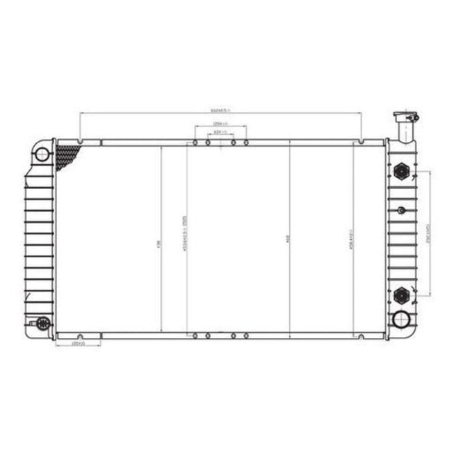 Radiador Cv Express Van 96-02 V6 4.3/V8 5.0, 5.7 Lts 1 Enfriador Aut C/S Aa 30 1/2X17 1/4X26Mm Alum Sold Polar