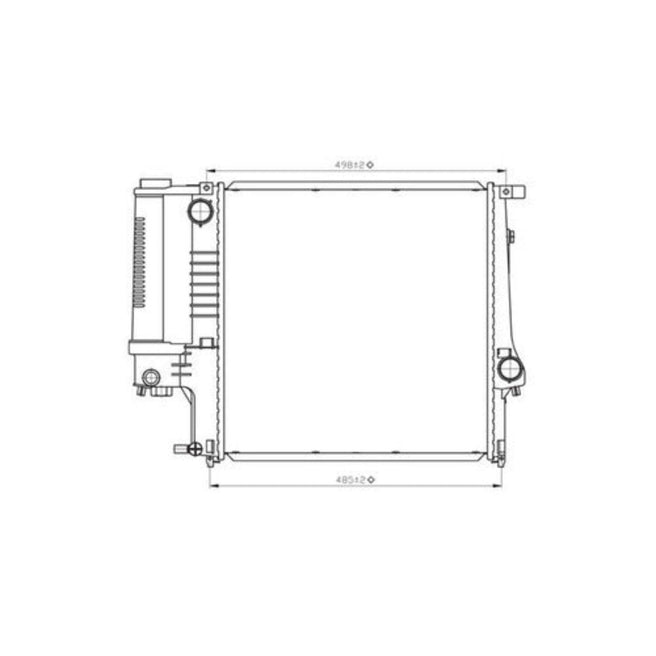 Radiador Bw Serie 3 318/328/Z3 91-99 L4 L6 1.9, 2.8 Lts S/Aa Std 17 1/3X17 1/4X32Mm Alum Sold Polar