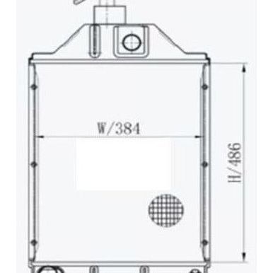 Radiador Agricola Tractor Massey Ferguson HF-150, 42F CC
