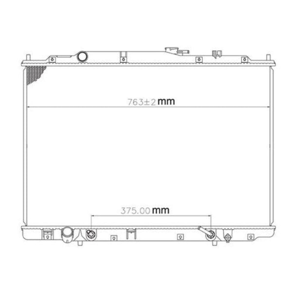 Radiador Hd Pilot 06-08 V6 3.5 Lts C/S Aa Aut 19 3/4X30 1/4X26Mm Alum Sold Polar