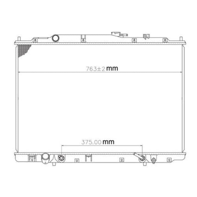 Radiador Hd Pilot 06-08 V6 3.5 Lts C/S Aa Aut 19 3/4X30 1/4X26Mm Alum Sold Polar