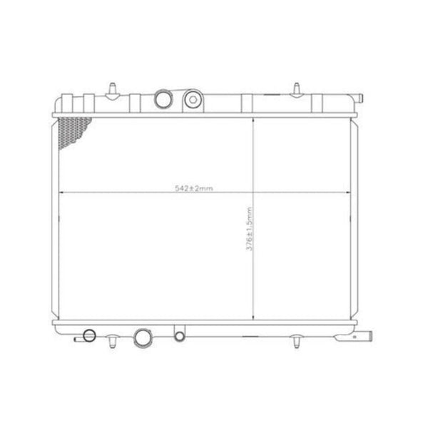 Radiador Pg 206/207/307 98-06 L4 1.6 Lts C/Aa Std 15X21 1/16X26Mm Alum Sold Polar