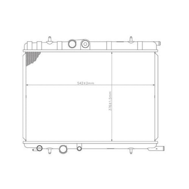 Radiador Pg 206/207/307 98-06 L4 1.6 Lts C/Aa Std 15X21 1/16X26Mm Alum Sold Polar