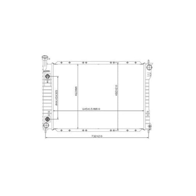 Radiador Ns Quest/Villager 93-95 V6 3.0 Lts S/Aa Aut 25 2/5X18X26Mm Alum Sold Polar