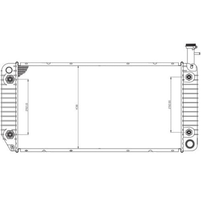 Radiador Cv Express Van/Savana 03-20 V6 4.8/V8 6.0 Lts Aut C/S Aa 34X16 6/7X26Mm Alum Sold Polar