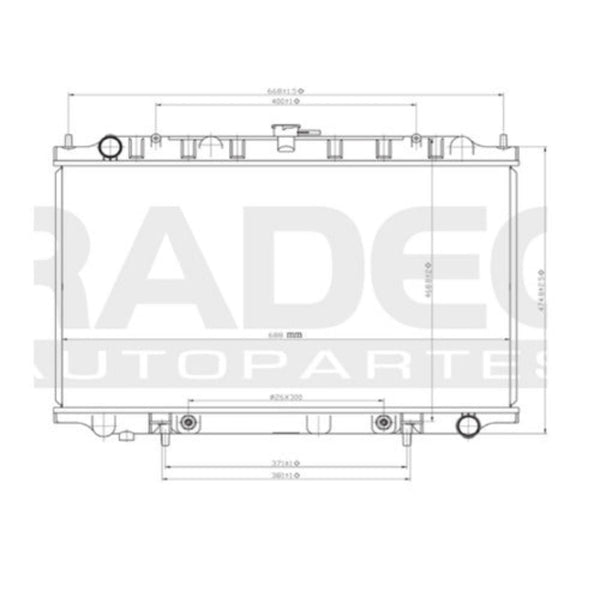 Radiador Ns Maxima/I 30 95-99 V6 3.0 Lts C/Aa Aut 15 3/4X27X26Mm Alum Sold Polar