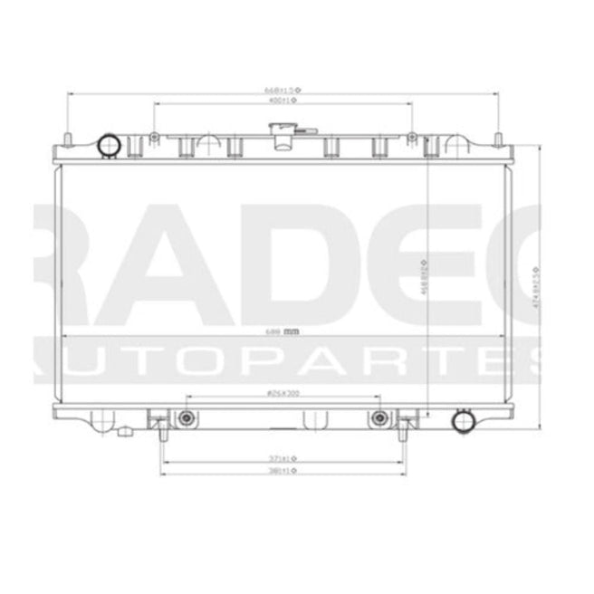 Radiador Ns Maxima/I 30 95-99 V6 3.0 Lts C/Aa Aut 15 3/4X27X26Mm Alum Sold Polar