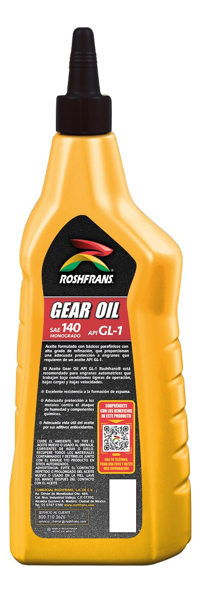 0.950 L BTLLA GEAR OIL API GL-1 SAE 140