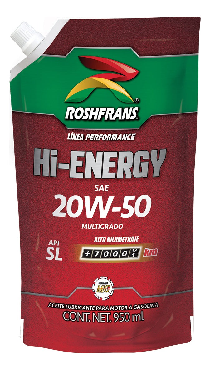 0.950 L RSHPCK HI-ENGY API SL SAE 20W50