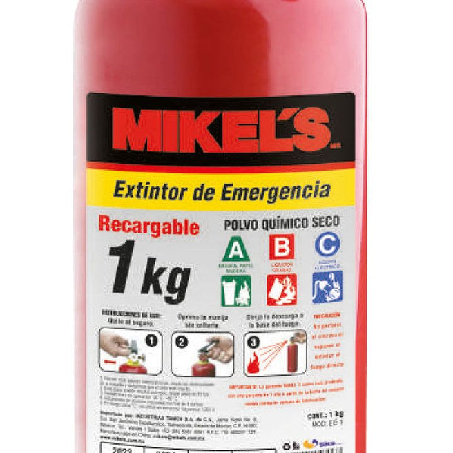 Extintor de emergencia recargable (1 kg)