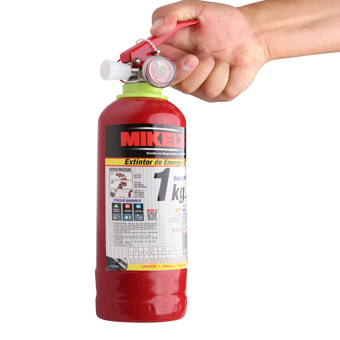 Extintor de emergencia recargable (1 kg)