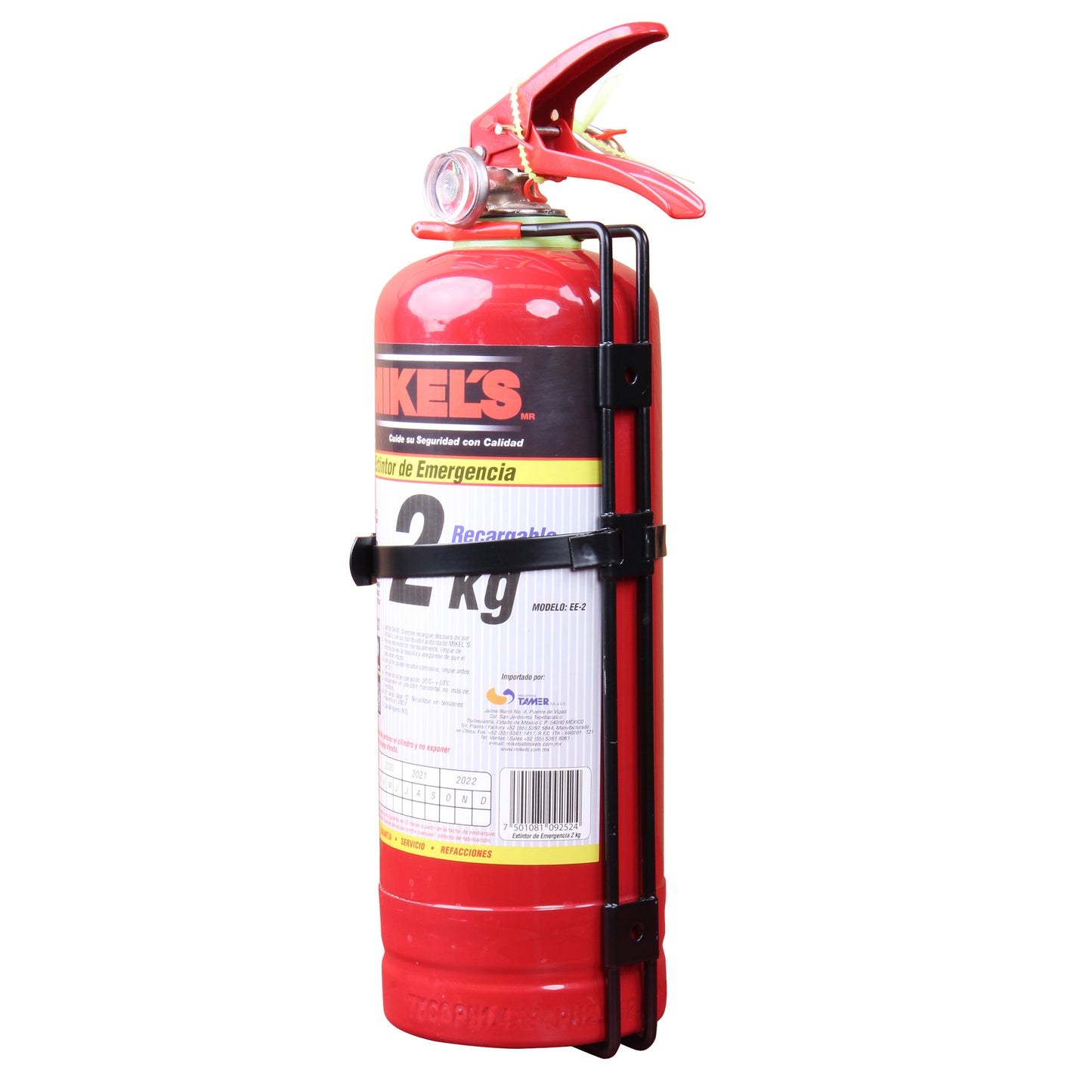 Extintor de emergencia recargable (2 kgs)