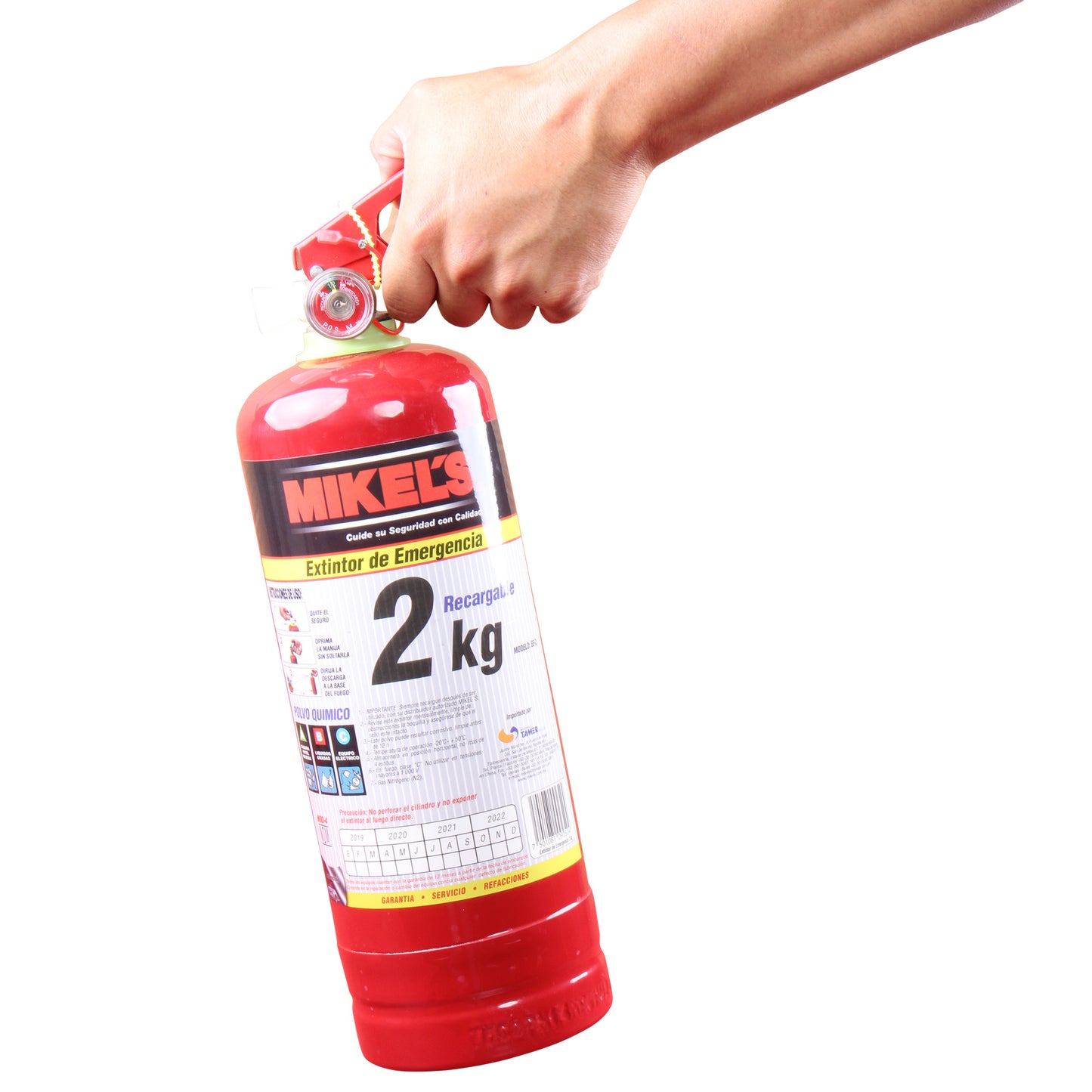 Extintor de emergencia recargable (2 kgs)