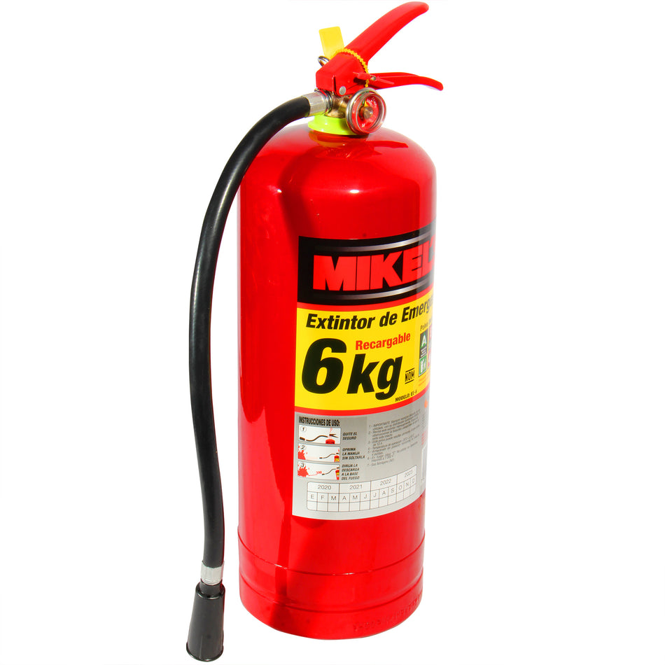 Extintor de emergencia recargable  (6 kgs)