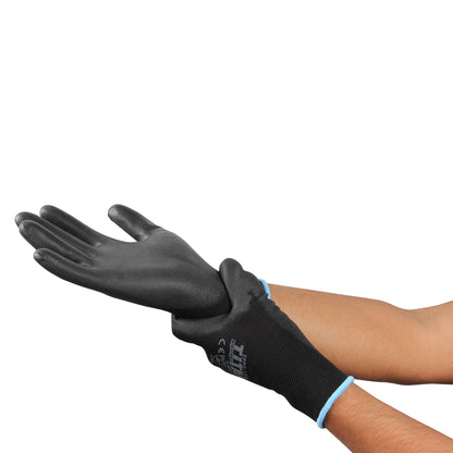 Guante de nylon con recubrimiento de nitrilo liso