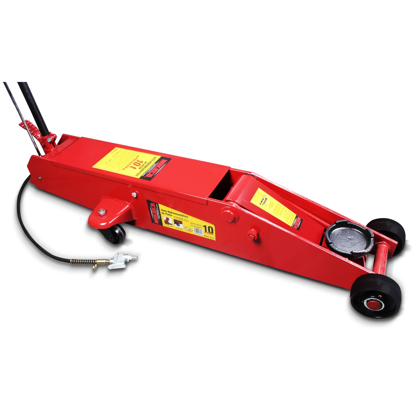 Gato hidroneumatico de patin Servicio Pesado (10 ton)