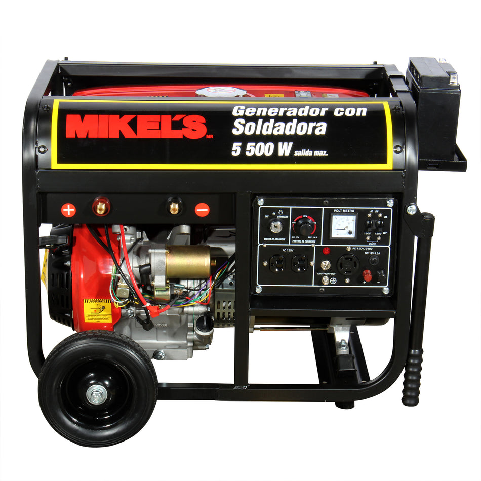 Generador de corriente electrica motor 4 tiempos con soldadora (5,500 W / 15 HP)